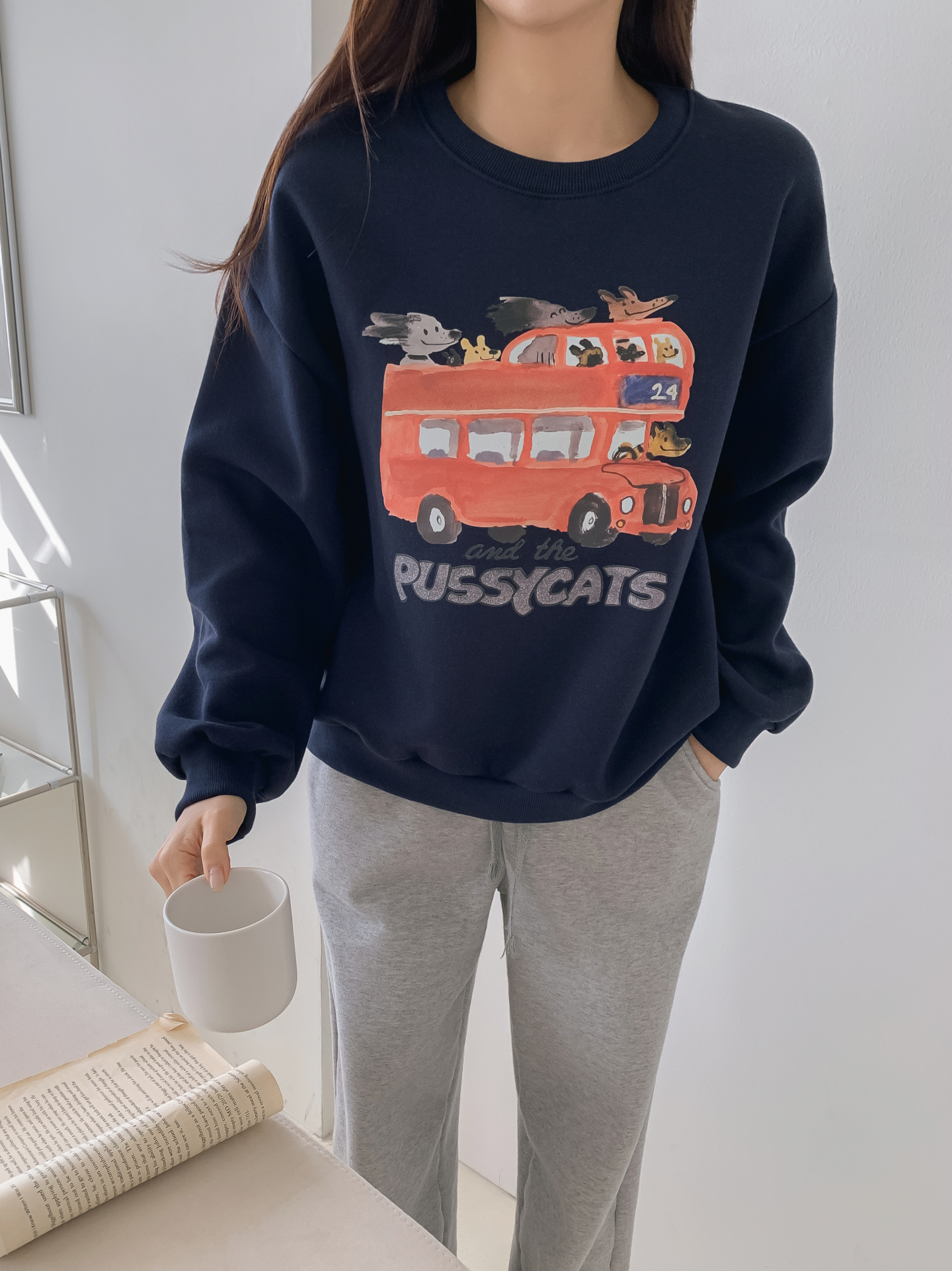 裏起毛ラウンドネックプリントスウェット | 詳細画像21