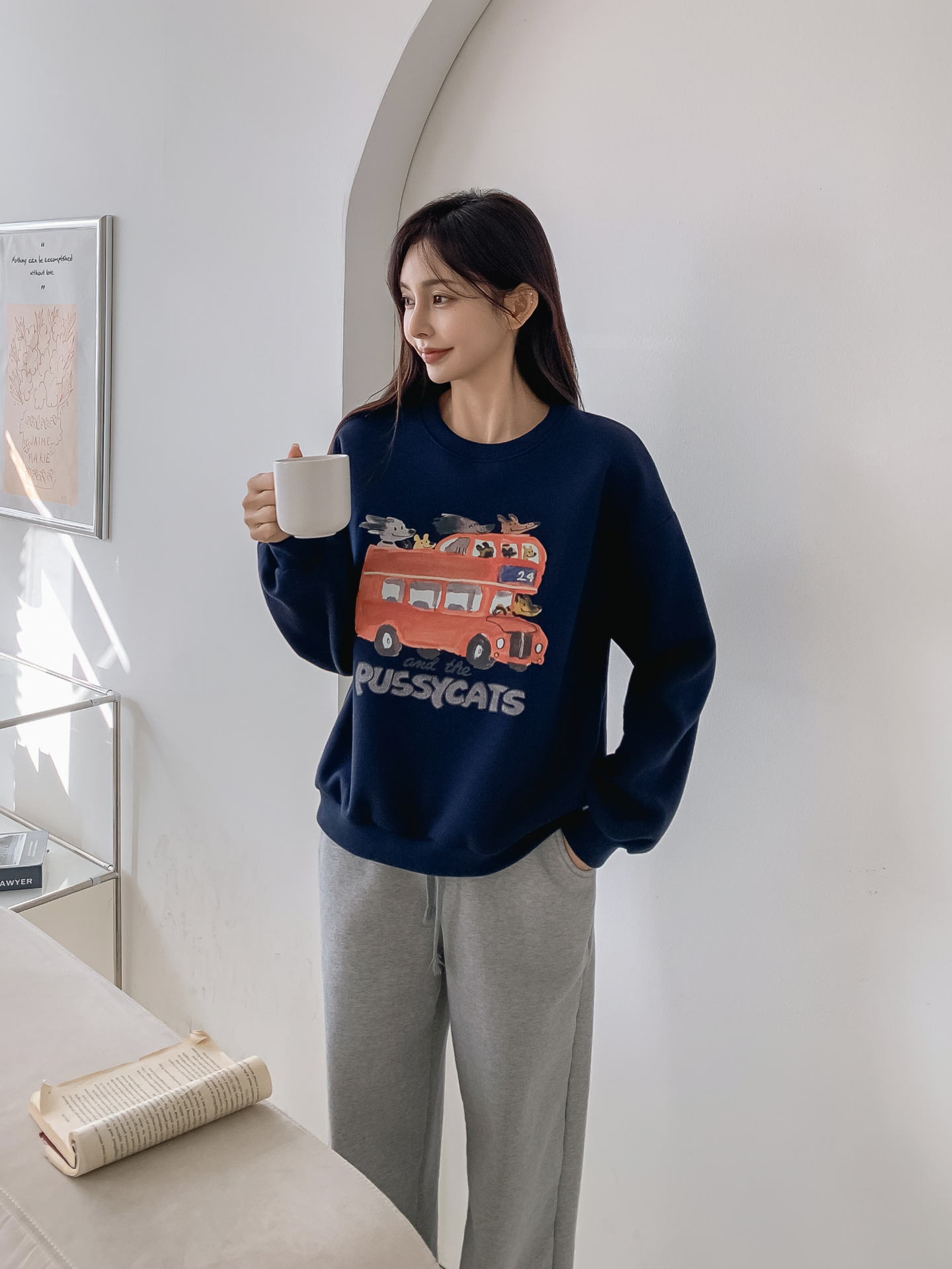 裏起毛ラウンドネックプリントスウェット | 詳細画像22