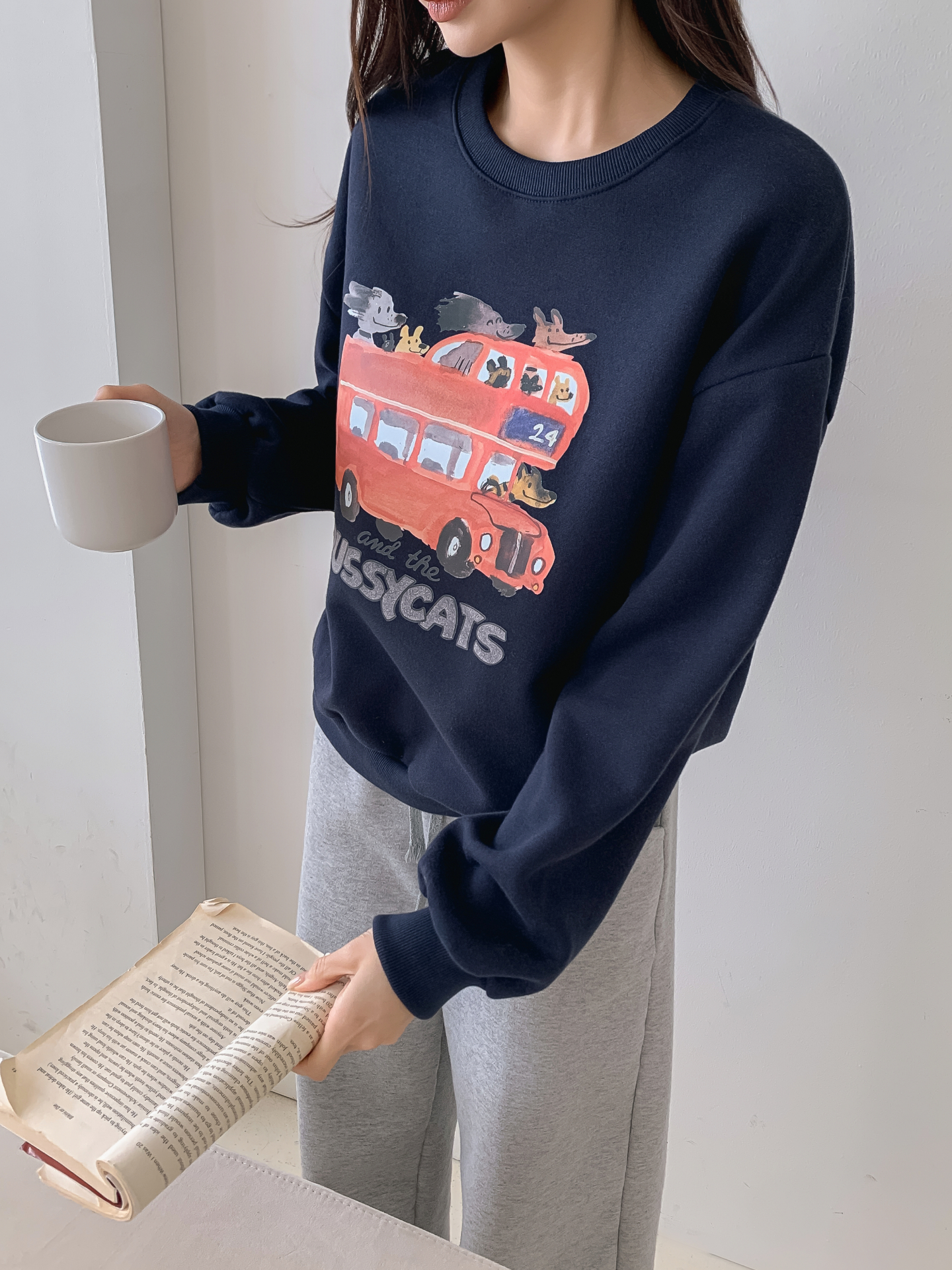 裏起毛ラウンドネックプリントスウェット | 詳細画像23