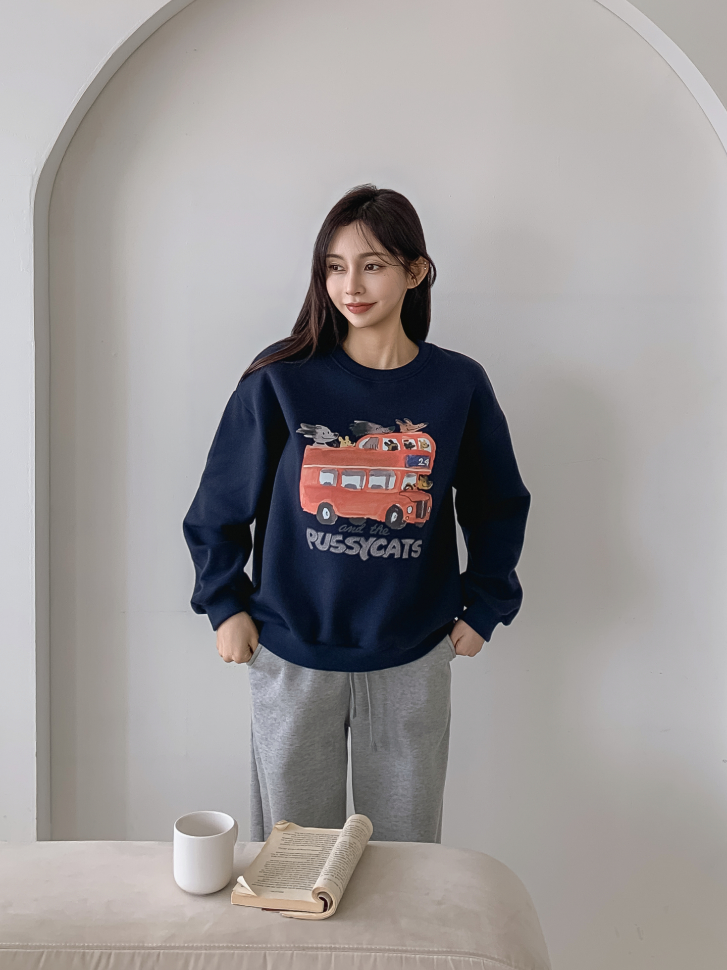 裏起毛ラウンドネックプリントスウェット | 詳細画像18