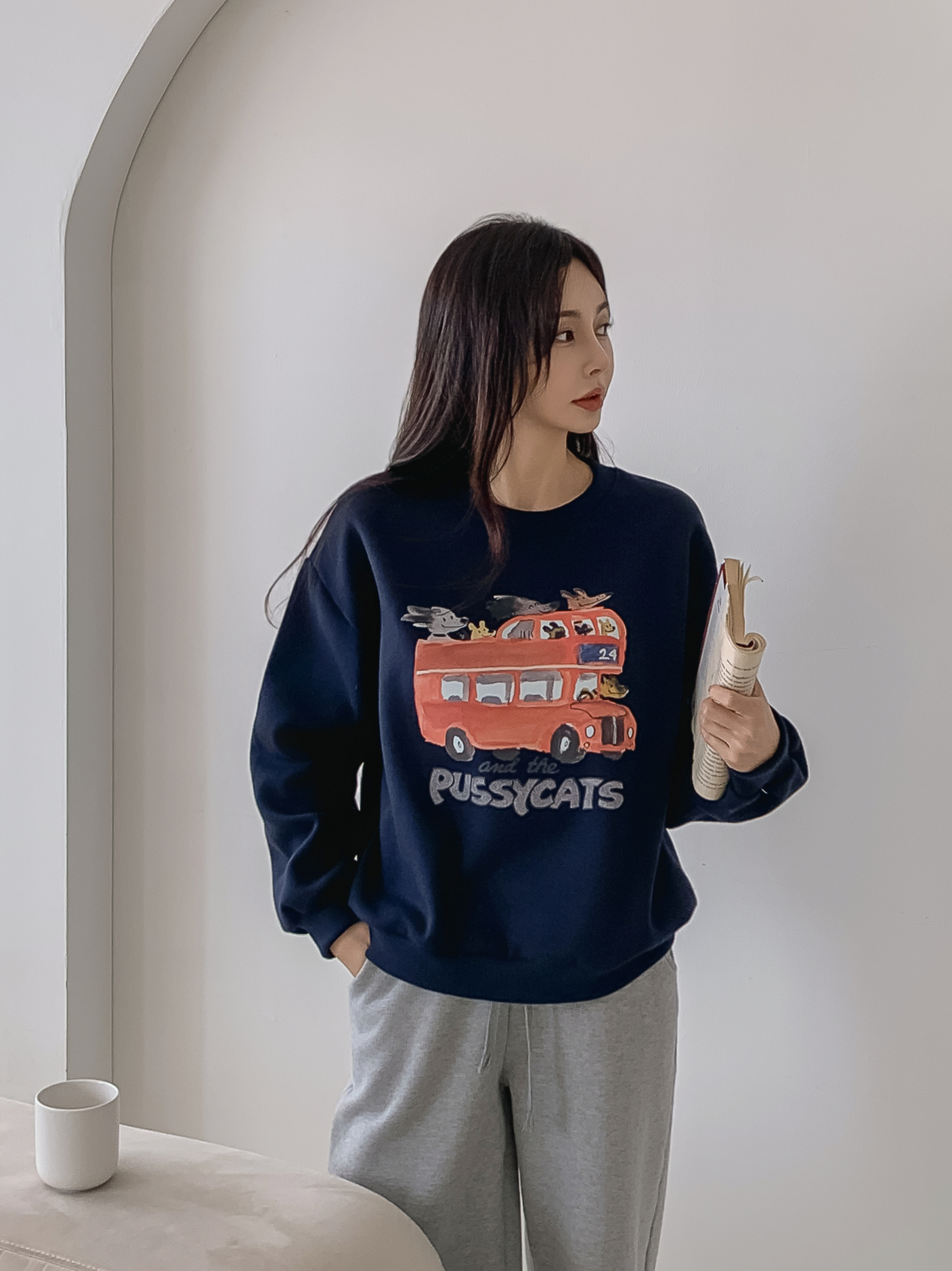 裏起毛ラウンドネックプリントスウェット | 詳細画像20