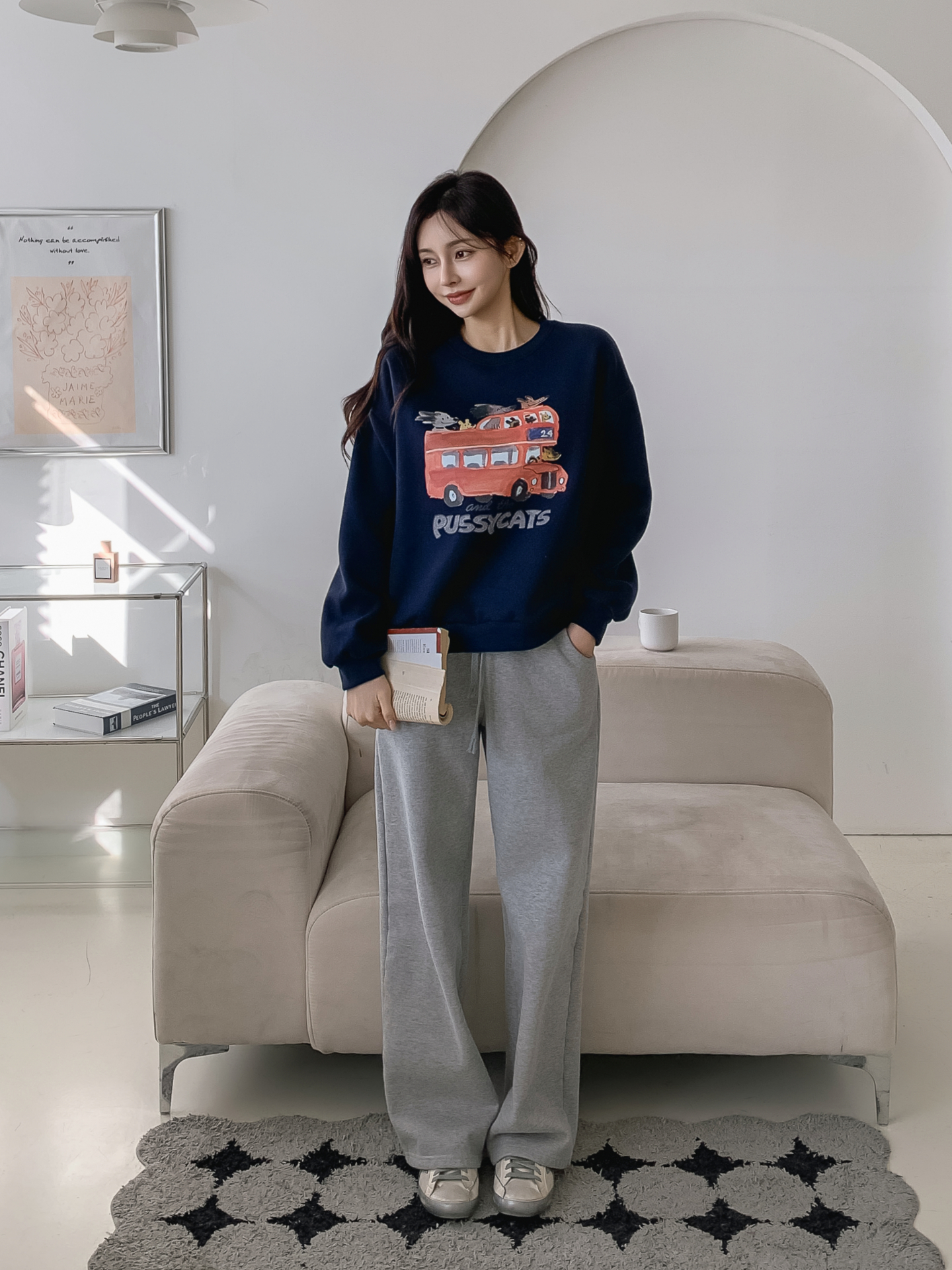 裏起毛ラウンドネックプリントスウェット | 詳細画像28