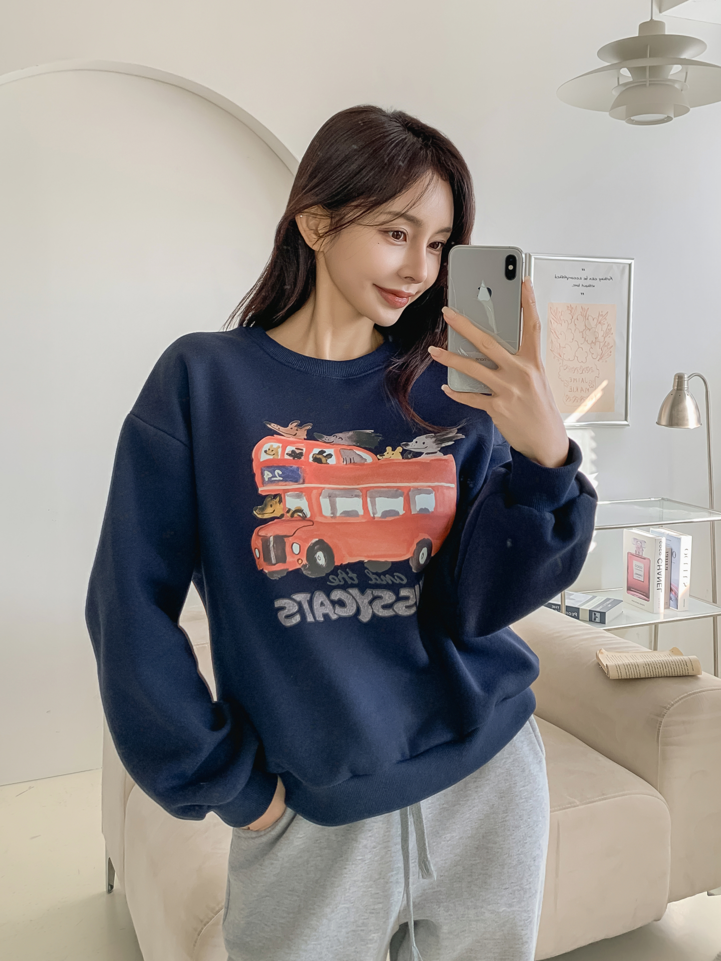 裏起毛ラウンドネックプリントスウェット | 詳細画像31