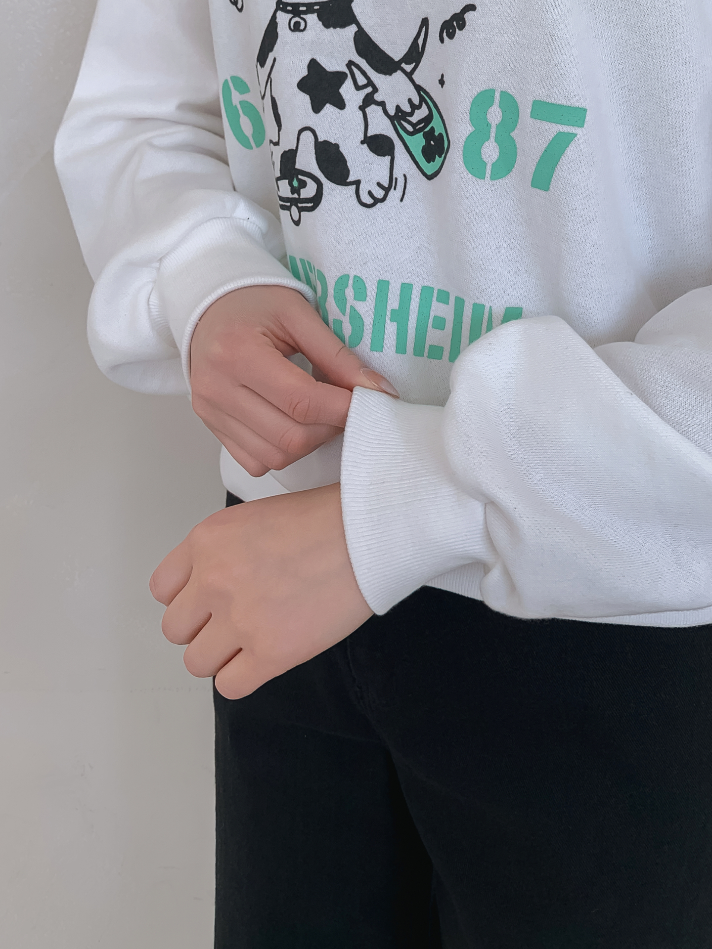 ラウンドネックプリントスウェット | 詳細画像11