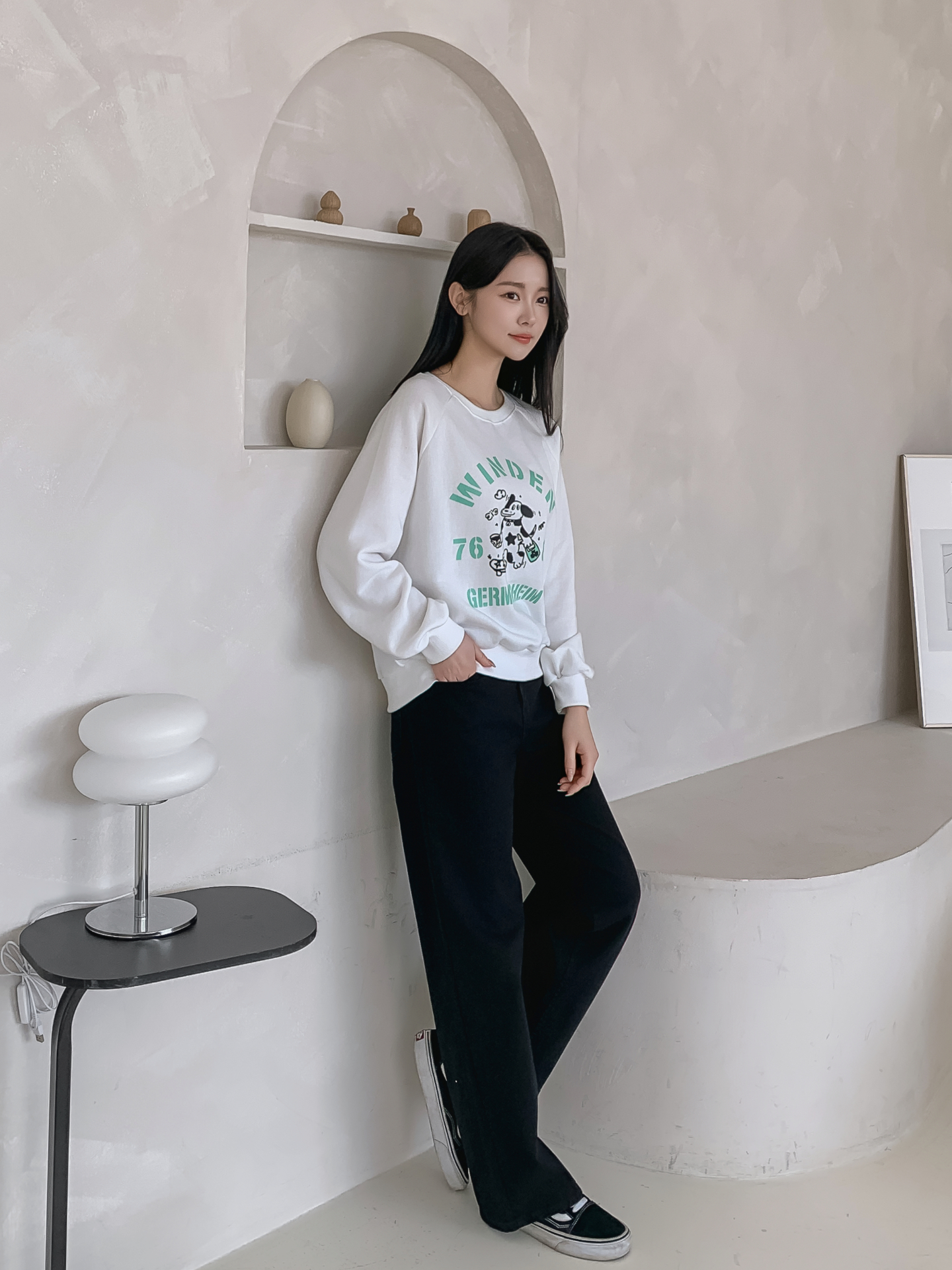 ラウンドネックプリントスウェット | 詳細画像5