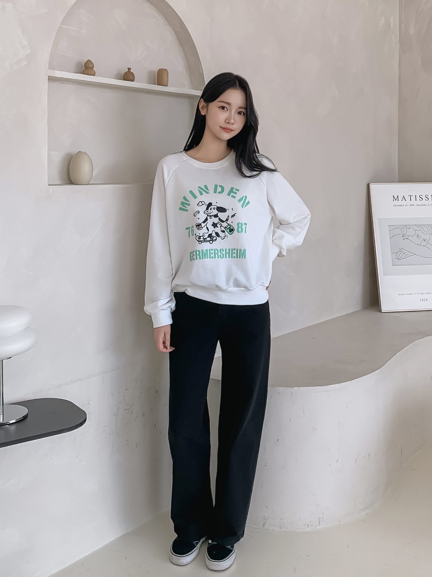 ラウンドネックプリントスウェット | 詳細画像6