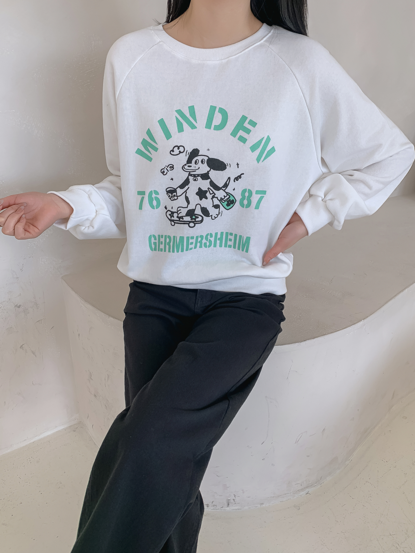 ラウンドネックプリントスウェット | 詳細画像15