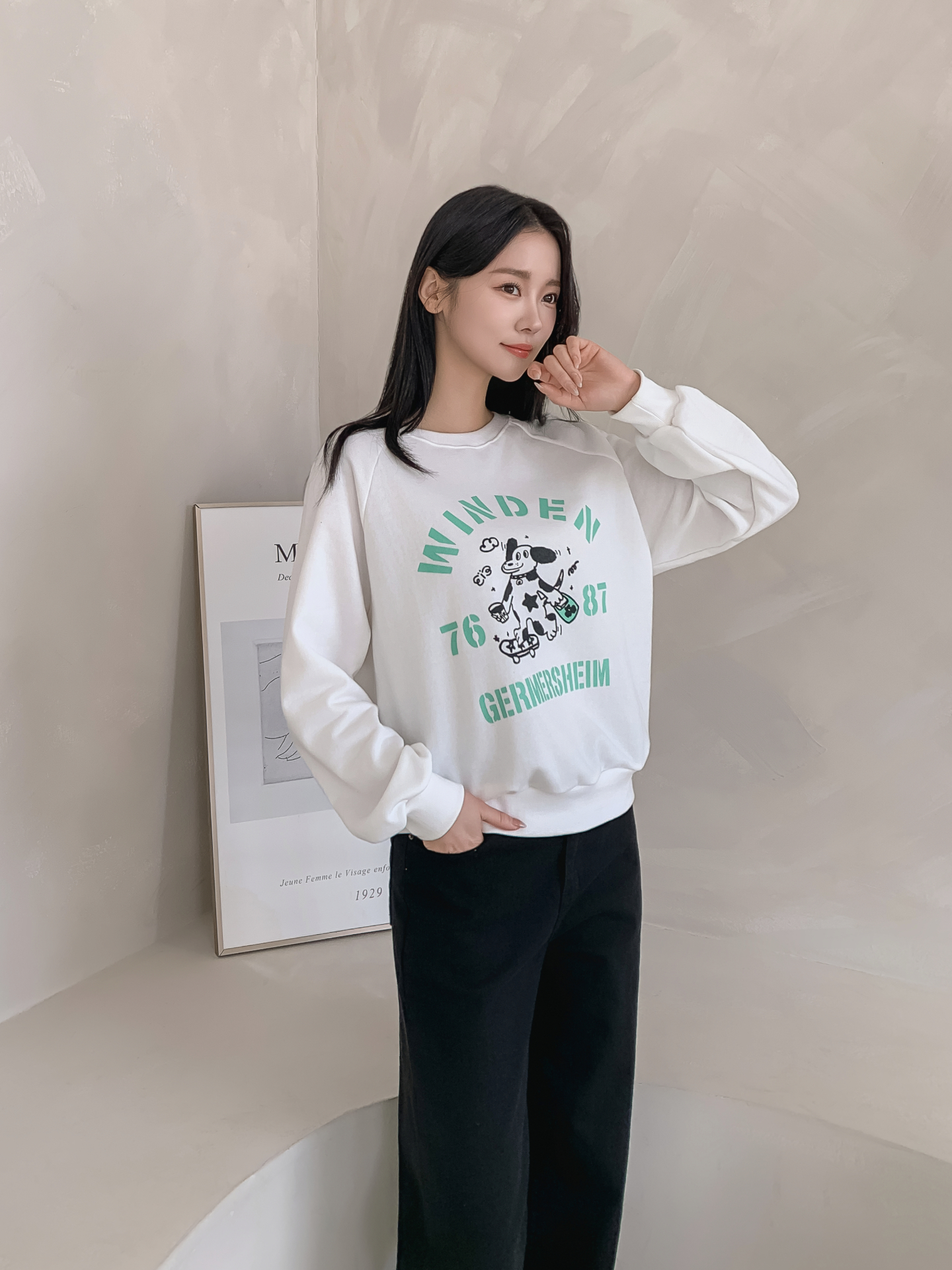 ラウンドネックプリントスウェット | 詳細画像8