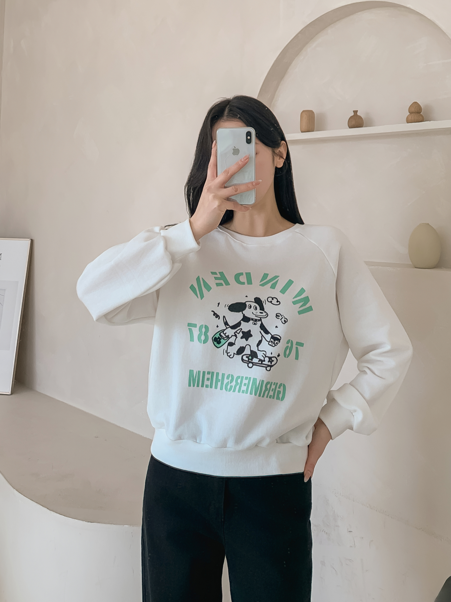 ラウンドネックプリントスウェット | 詳細画像9