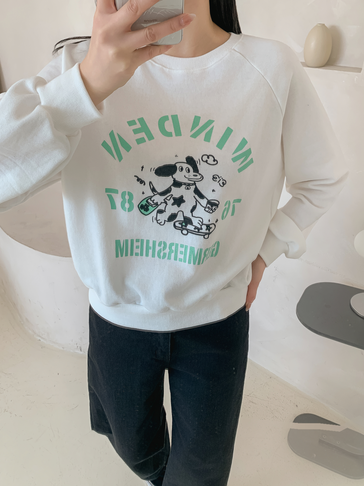 ラウンドネックプリントスウェット | 詳細画像16