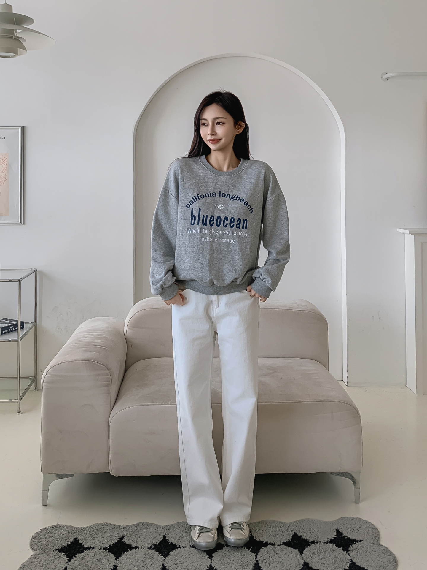 ラウンドネックレタリング刺繍スウェット | 詳細画像5