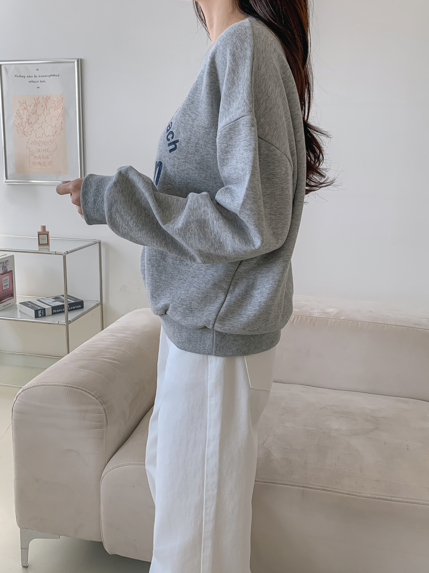 ラウンドネックレタリング刺繍スウェット | 詳細画像6