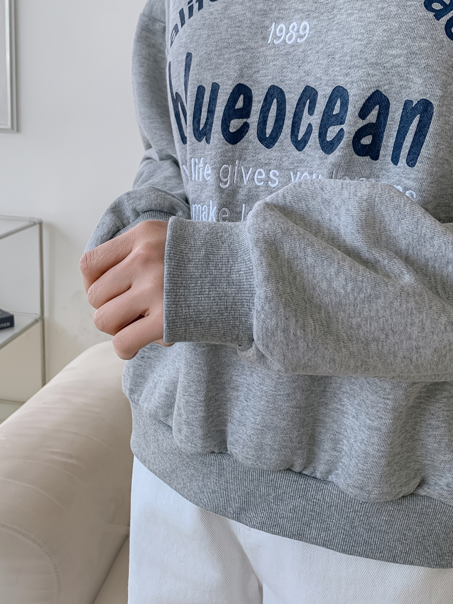 ラウンドネックレタリング刺繍スウェット | 詳細画像8