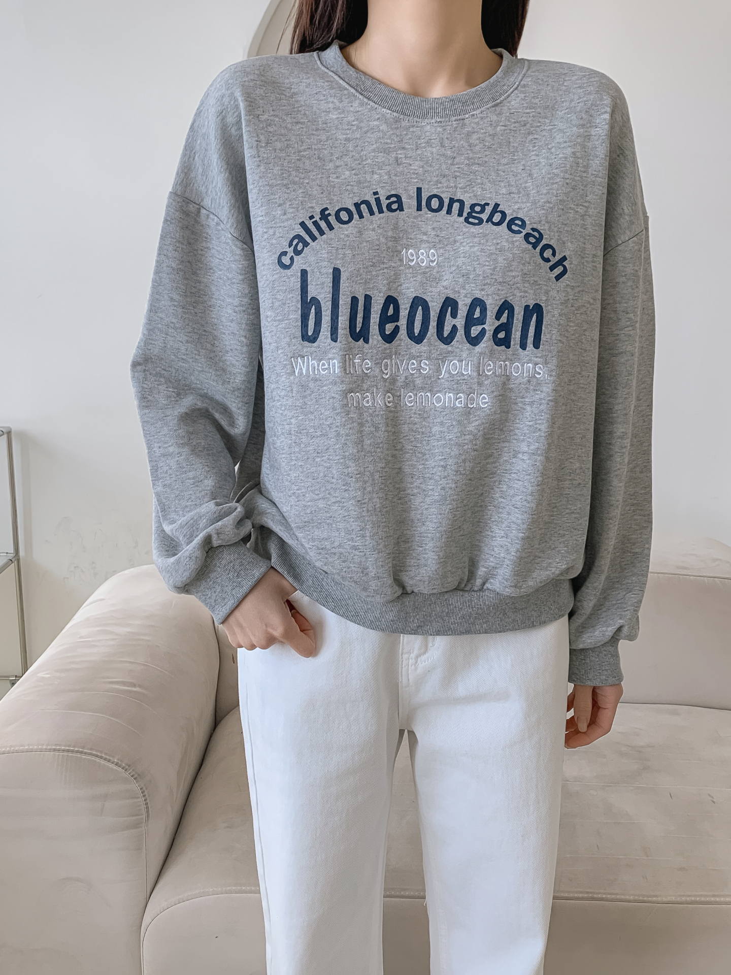 ラウンドネックレタリング刺繍スウェット | 詳細画像10