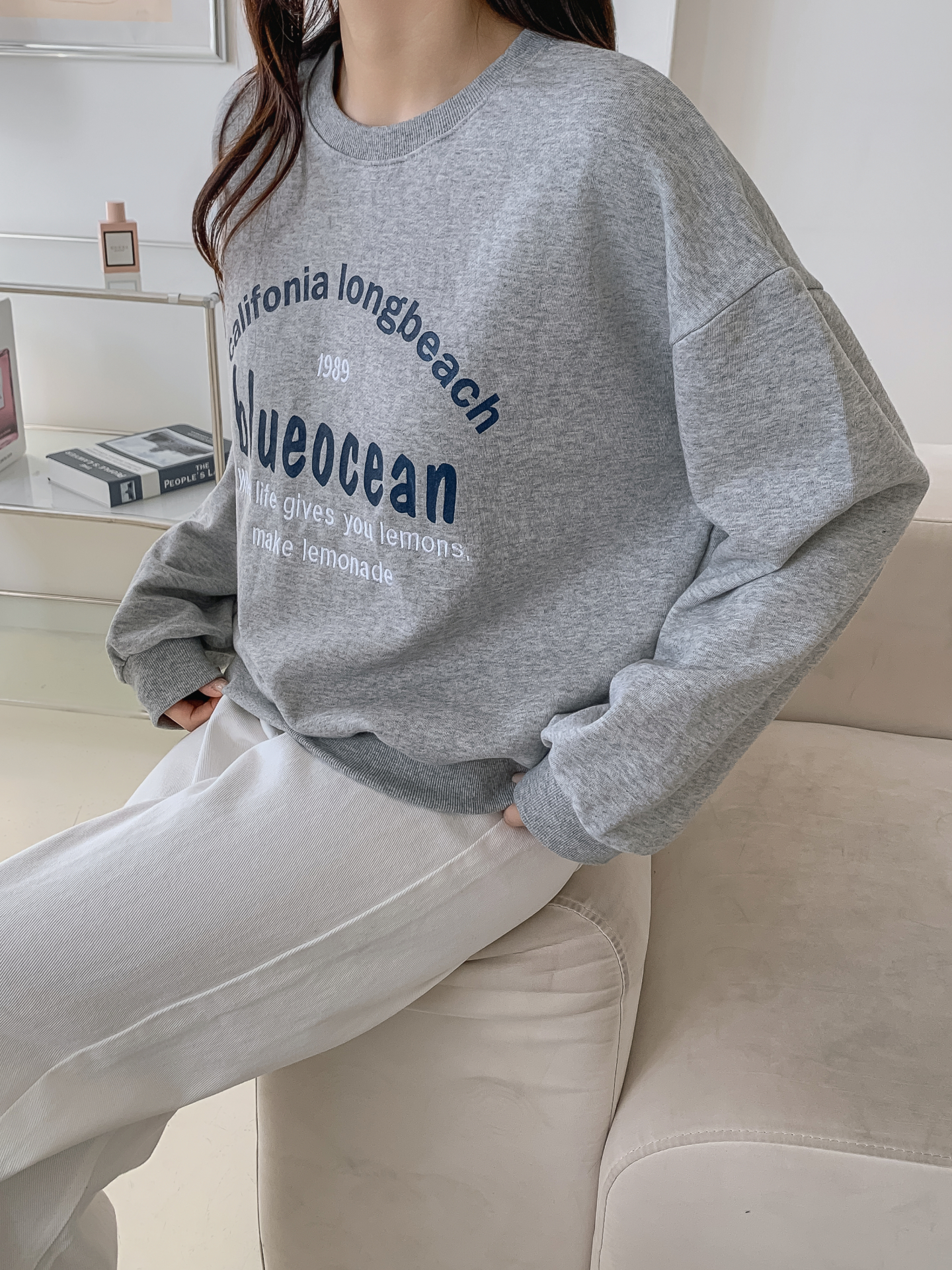 ラウンドネックレタリング刺繍スウェット | 詳細画像11