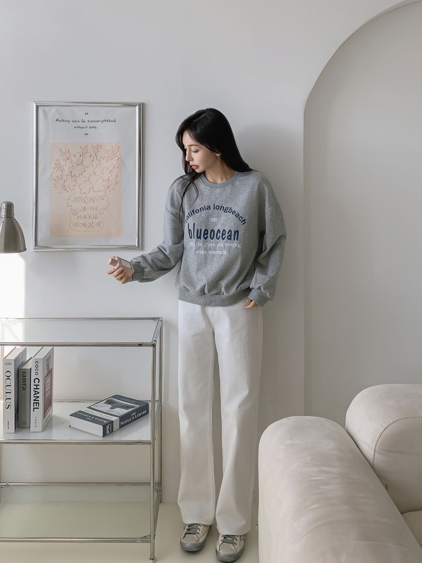 ラウンドネックレタリング刺繍スウェット | 詳細画像14