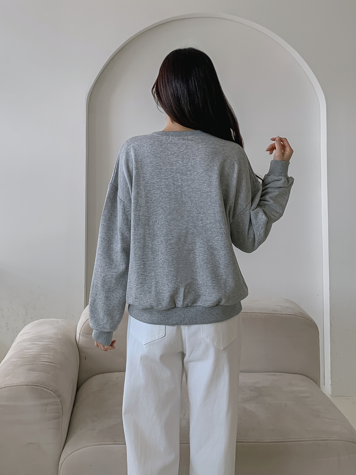 ラウンドネックレタリング刺繍スウェット | 詳細画像3