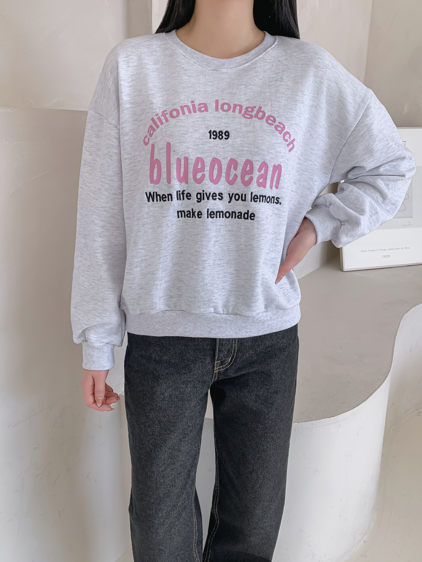 ラウンドネックレタリング刺繍スウェット | 詳細画像19