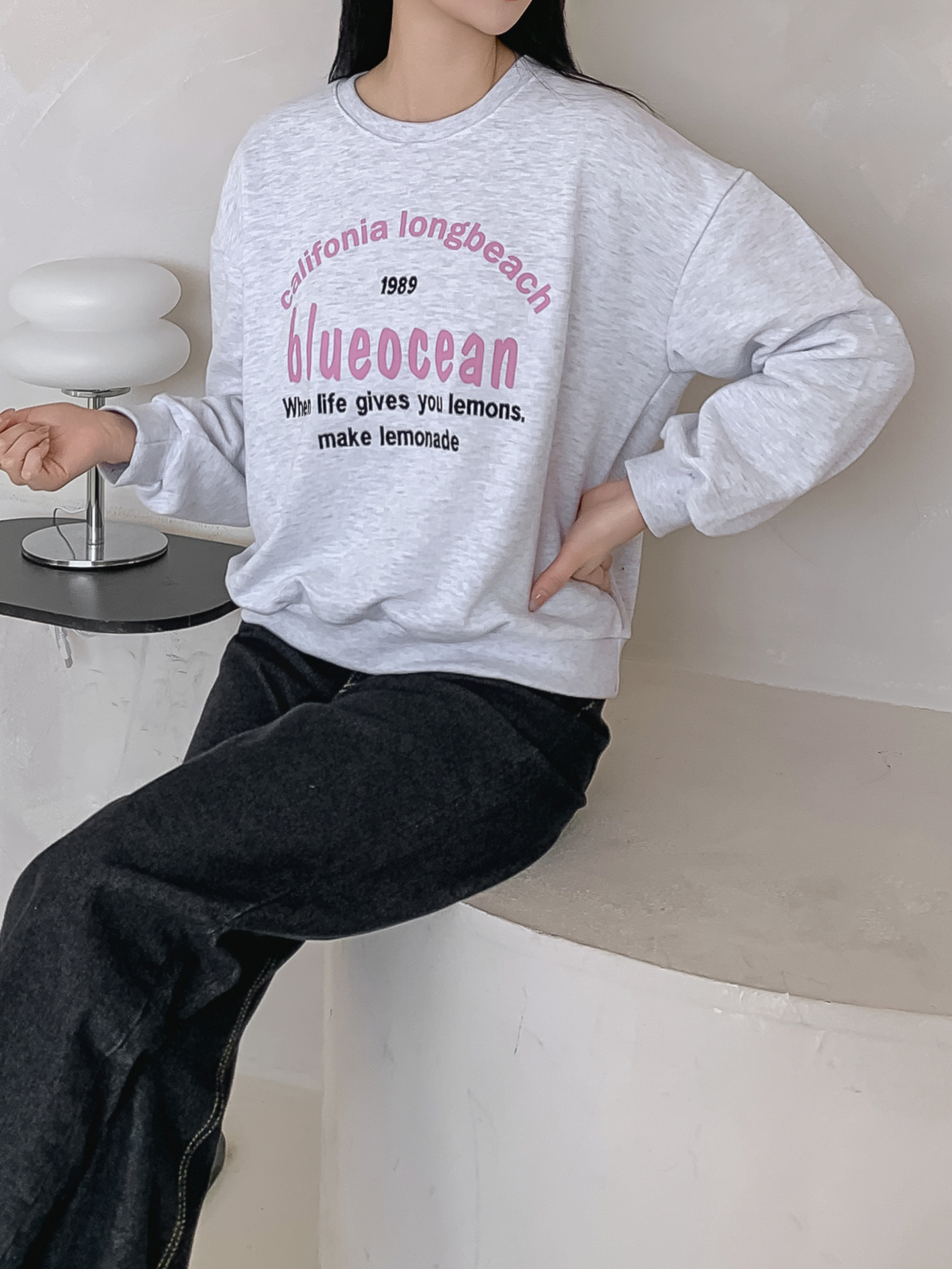 ラウンドネックレタリング刺繍スウェット | 詳細画像25