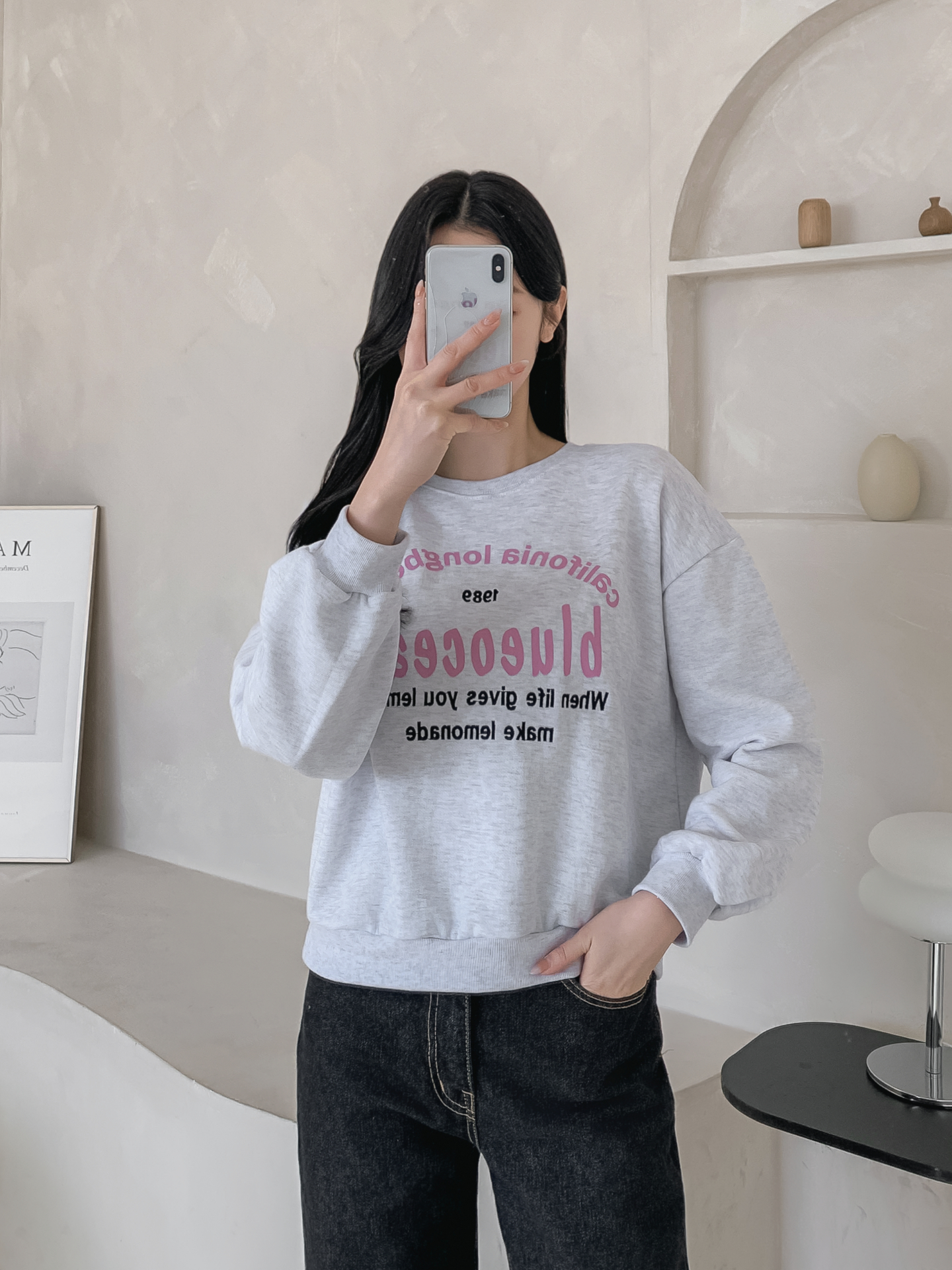 ラウンドネックレタリング刺繍スウェット | 詳細画像28