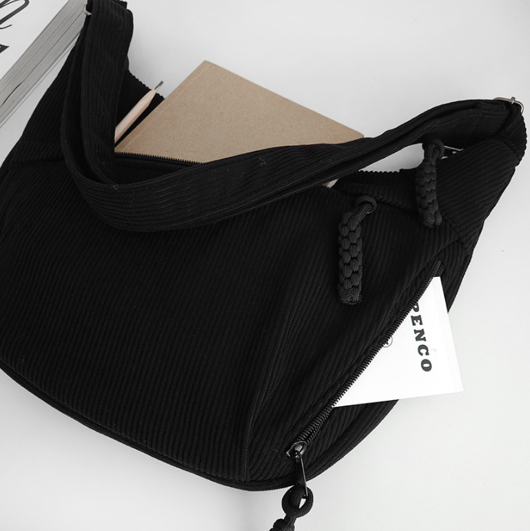 コーデュロイジップアップショルダーバッグ | 詳細画像8