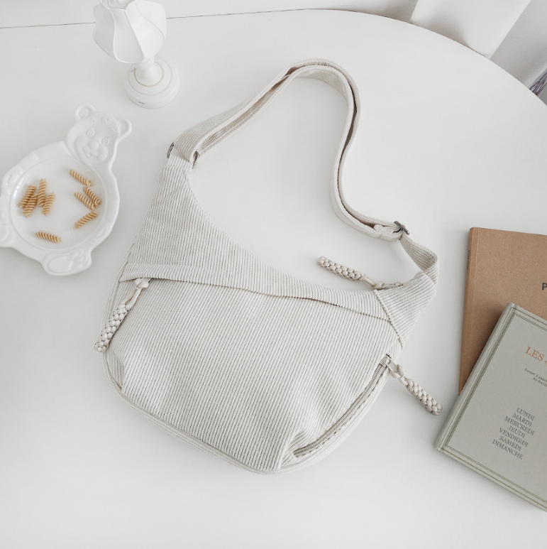 コーデュロイジップアップショルダーバッグ | 詳細画像12