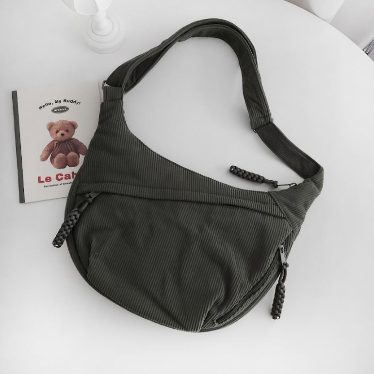 コーデュロイジップアップショルダーバッグ | 詳細画像19