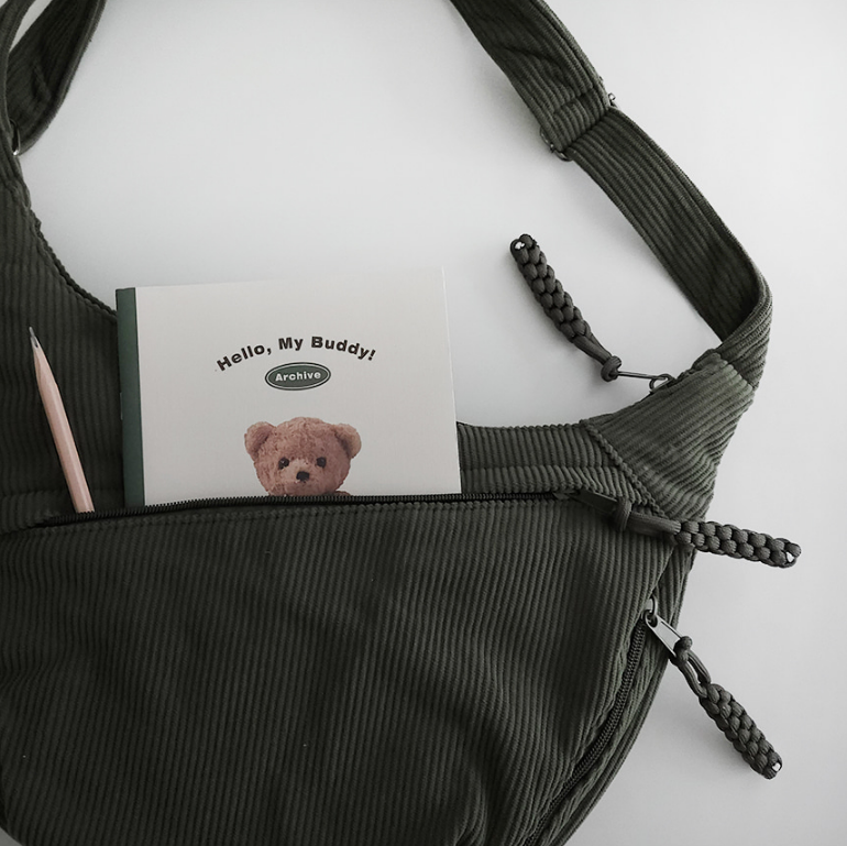 コーデュロイジップアップショルダーバッグ | 詳細画像20