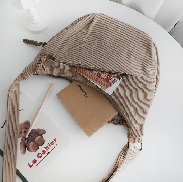 コーデュロイジップアップショルダーバッグ | 詳細画像24