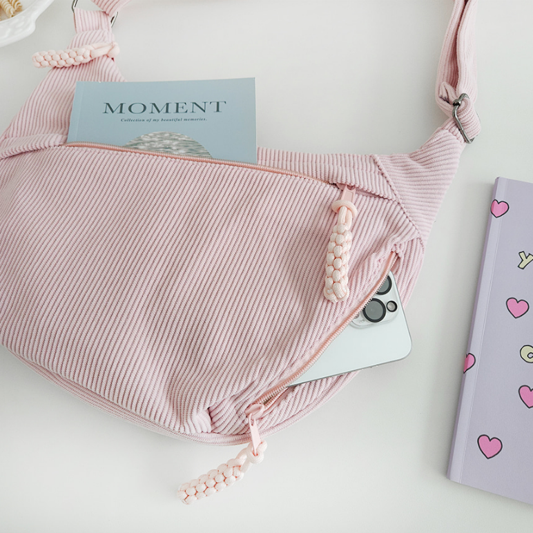 コーデュロイジップアップショルダーバッグ | 詳細画像29