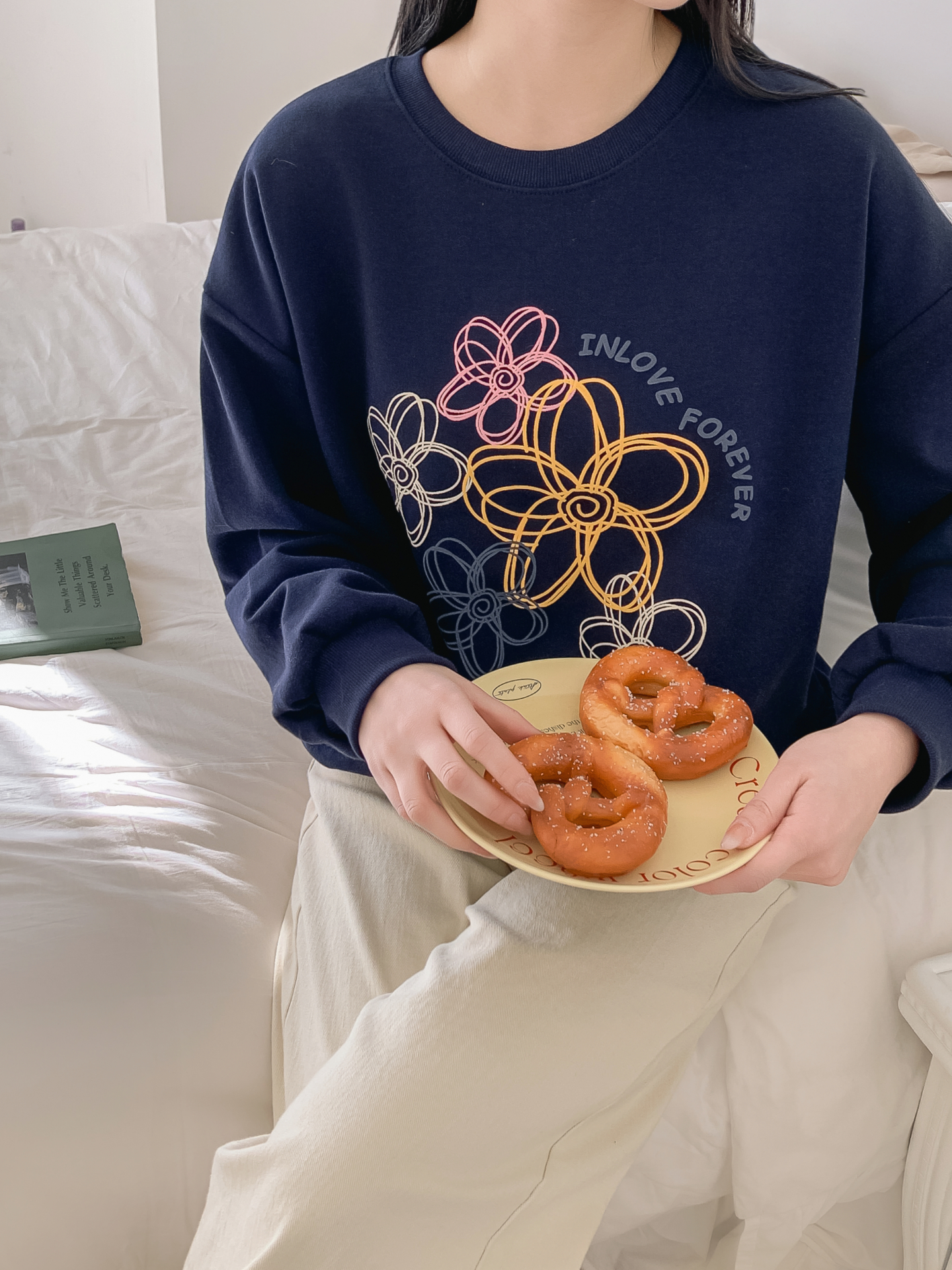 ラウンドネックプリント花柄スウェット | 詳細画像24