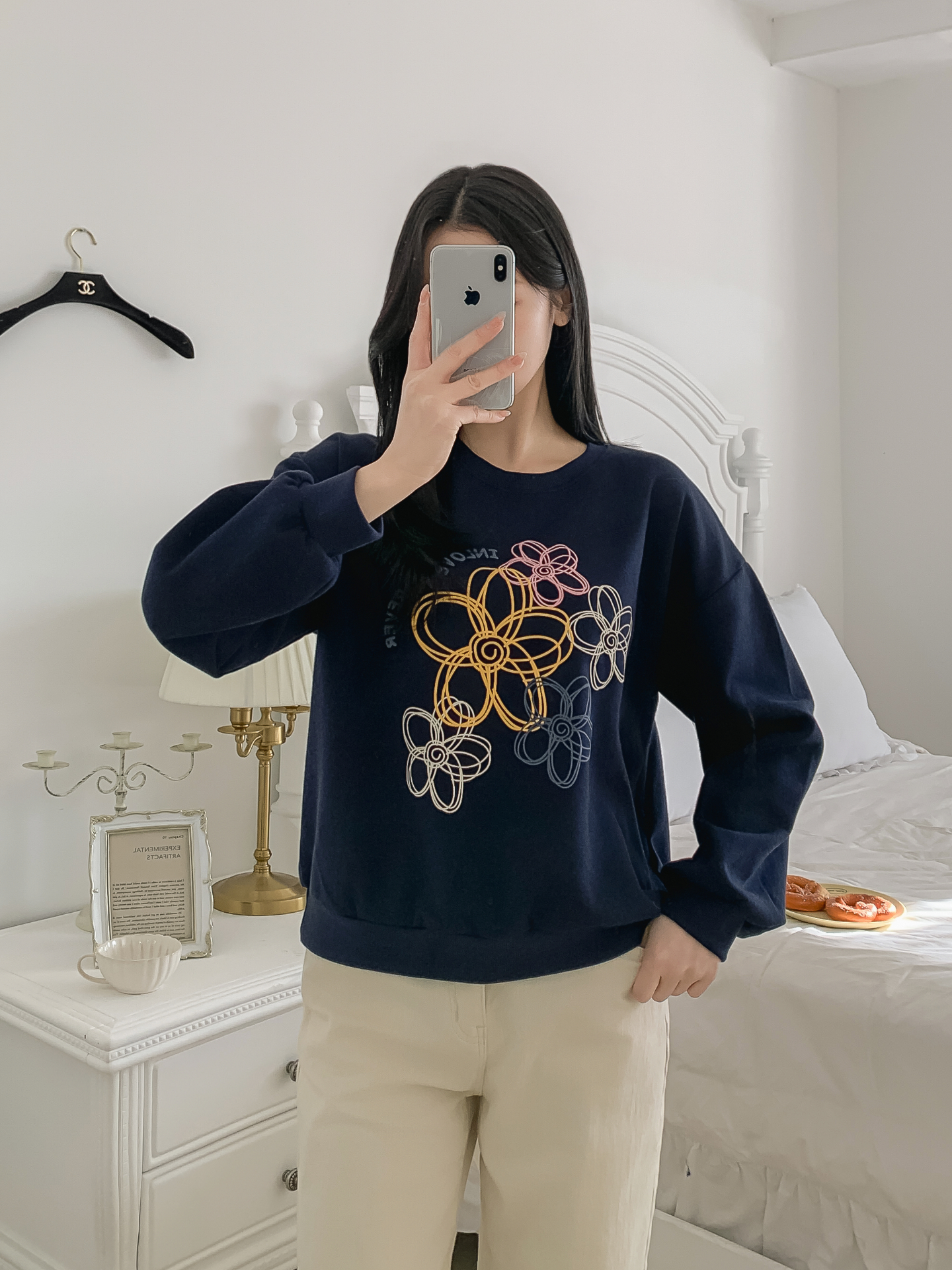 ラウンドネックプリント花柄スウェット | 詳細画像30