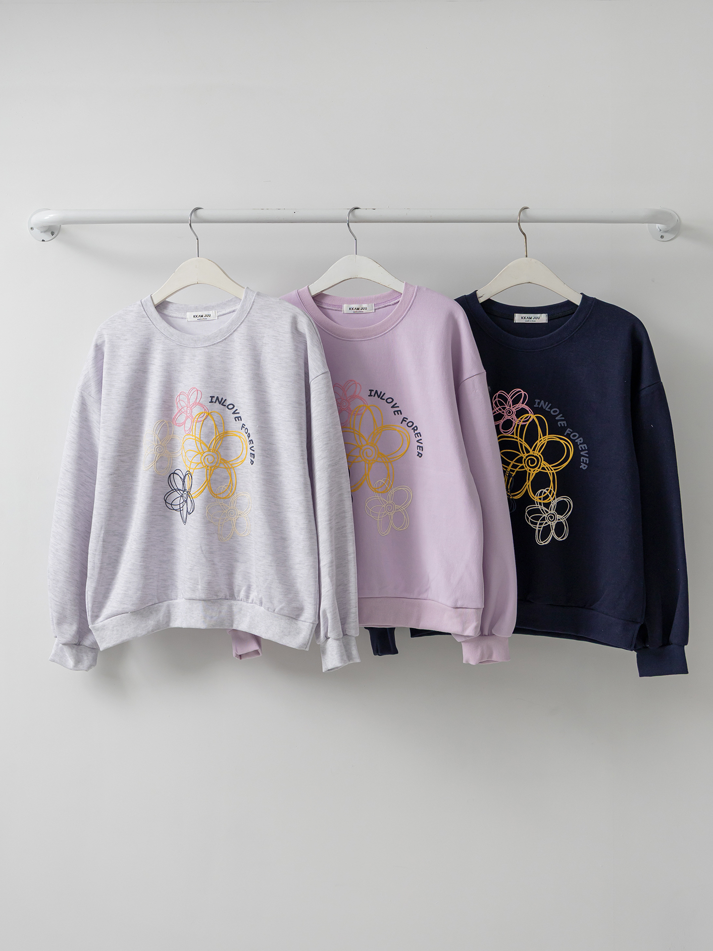 ラウンドネックプリント花柄スウェット | 詳細画像31