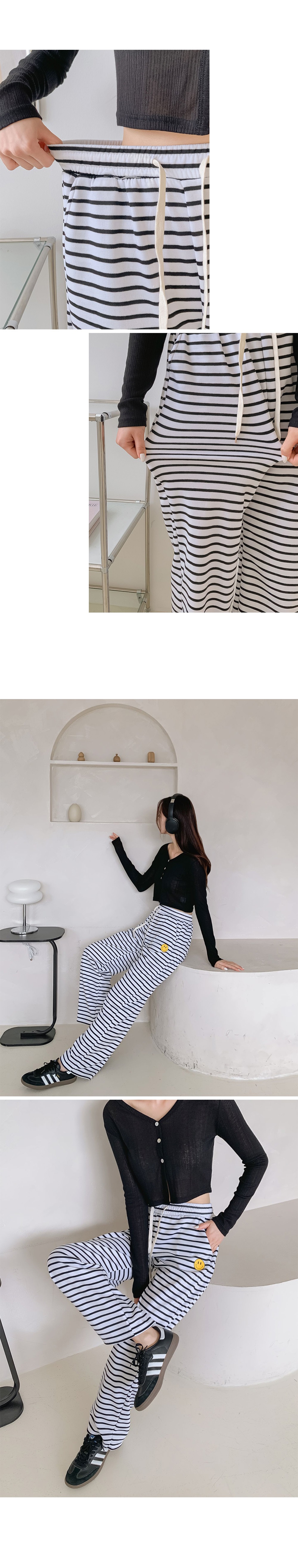 ウエストゴムワイドボーダースマイルパンツトレーニング | 詳細画像3