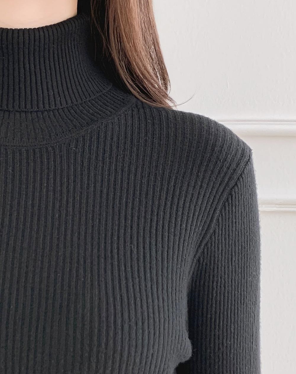 ストレッチタートルネックスリム長袖ニット | 詳細画像2