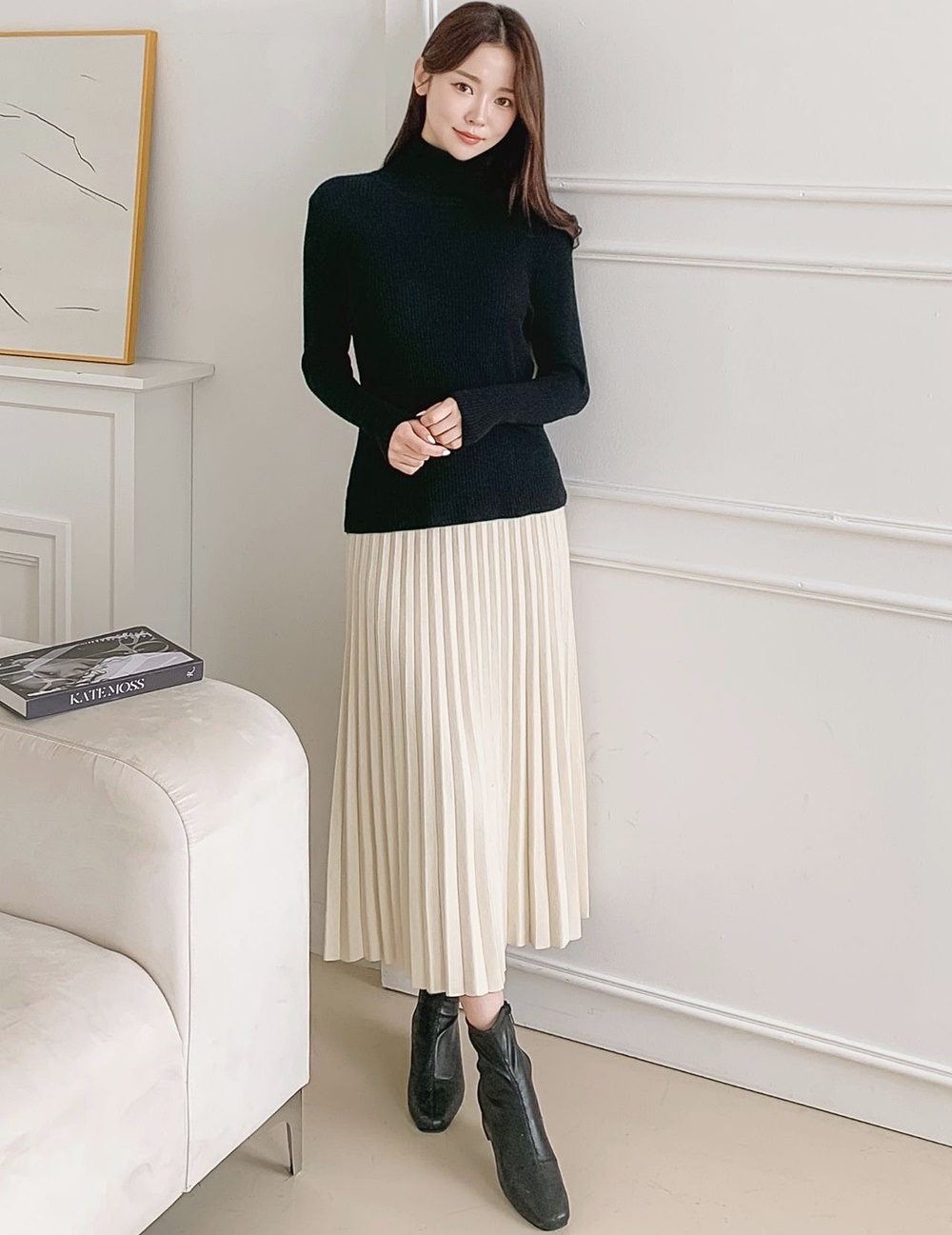 ストレッチタートルネックスリム長袖ニット | 詳細画像5