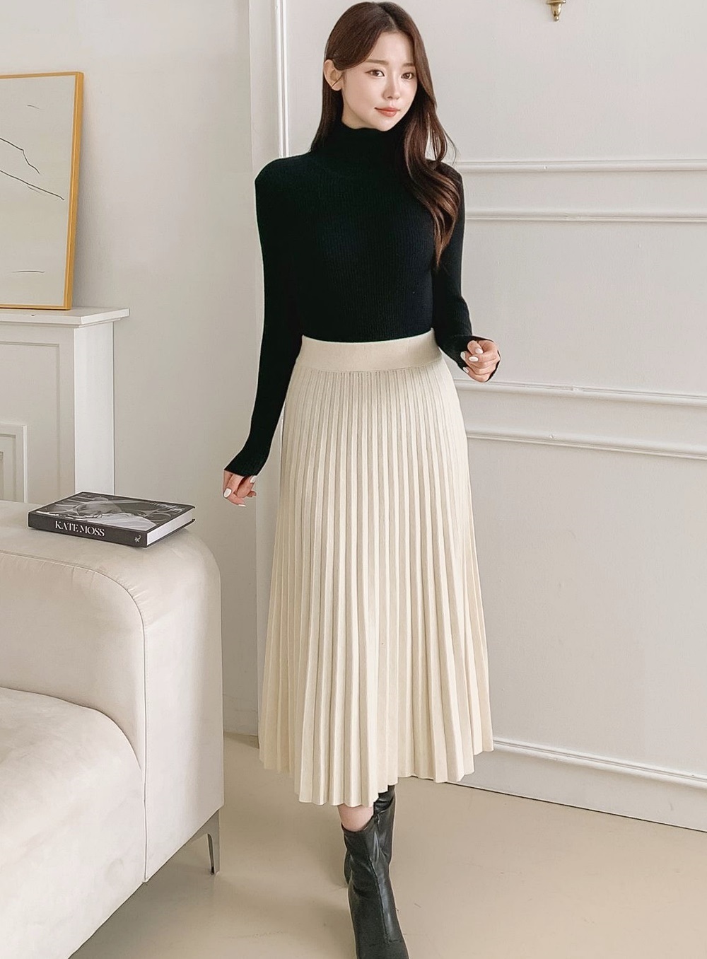 ストレッチタートルネックスリム長袖ニット | 詳細画像7