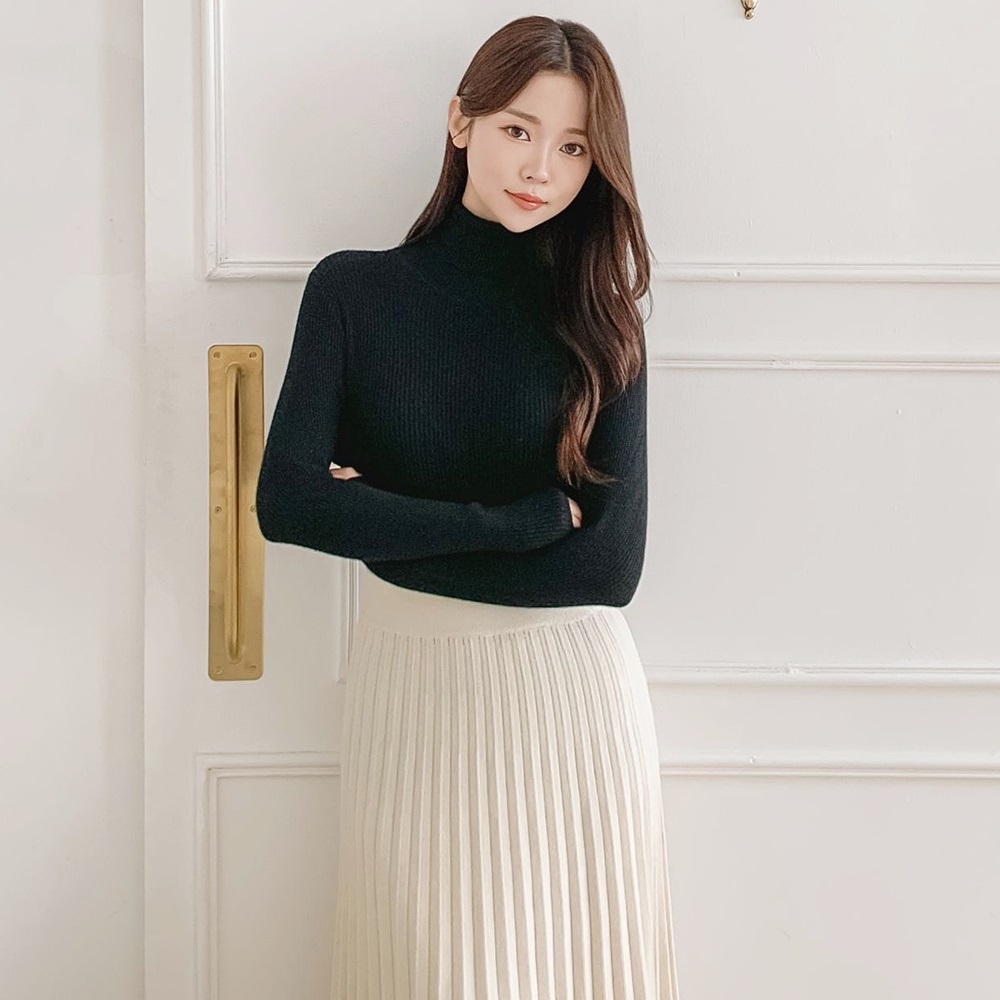 ストレッチタートルネックスリム長袖ニット | 詳細画像8