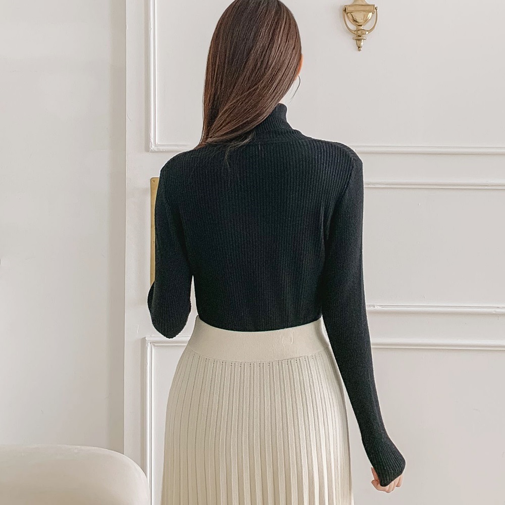 ストレッチタートルネックスリム長袖ニット | 詳細画像10