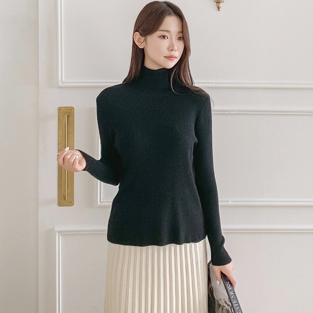 ストレッチタートルネックスリム長袖ニット | 詳細画像12