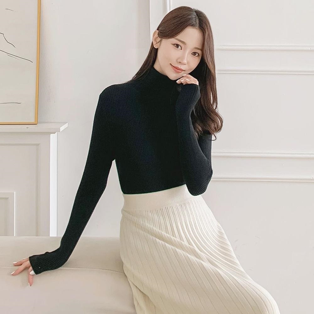 ストレッチタートルネックスリム長袖ニット | 詳細画像13