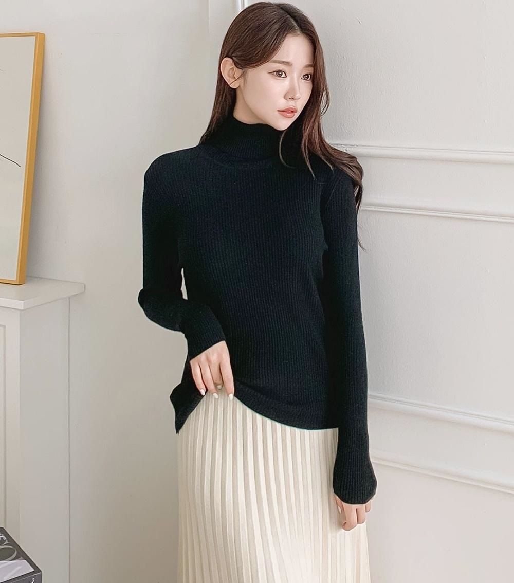 ストレッチタートルネックスリム長袖ニット | 詳細画像15