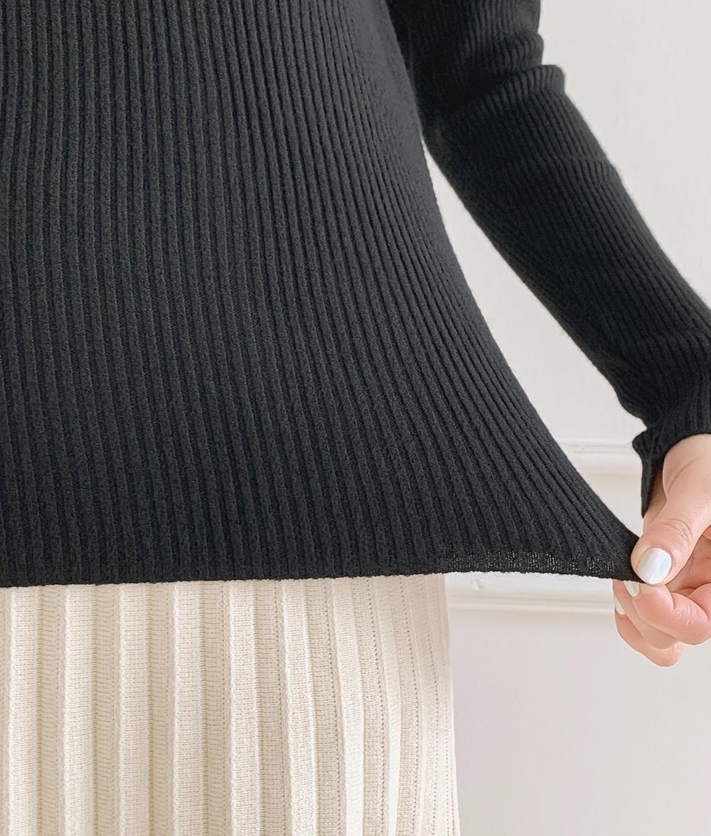 ストレッチタートルネックスリム長袖ニット | 詳細画像16