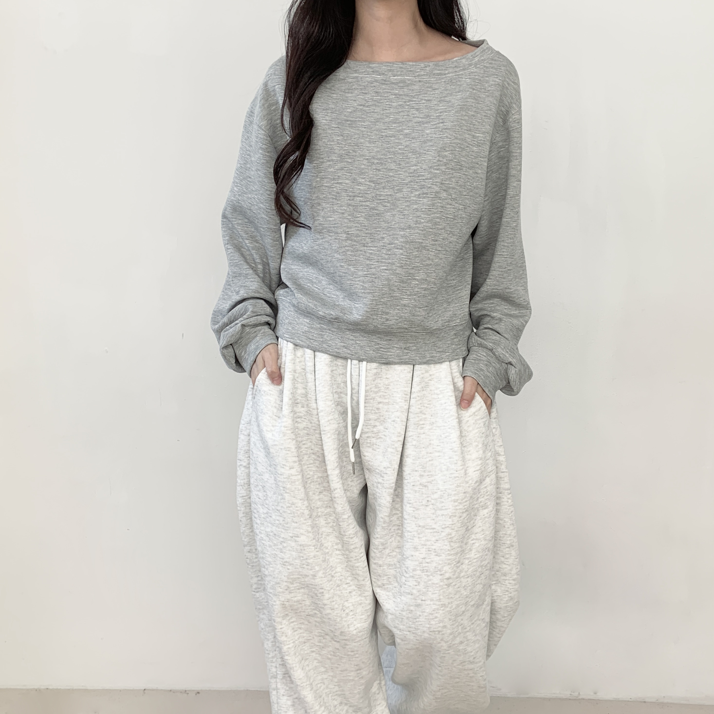 オフショルダールーズ長袖スウェット | 詳細画像7