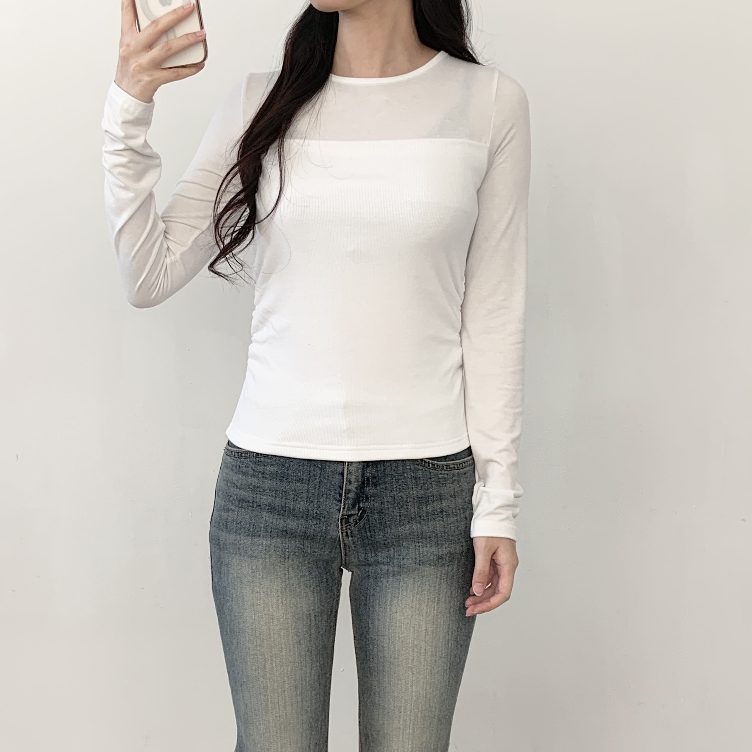 スリムレイヤード風ルーズ長袖Tシャツ | 詳細画像2