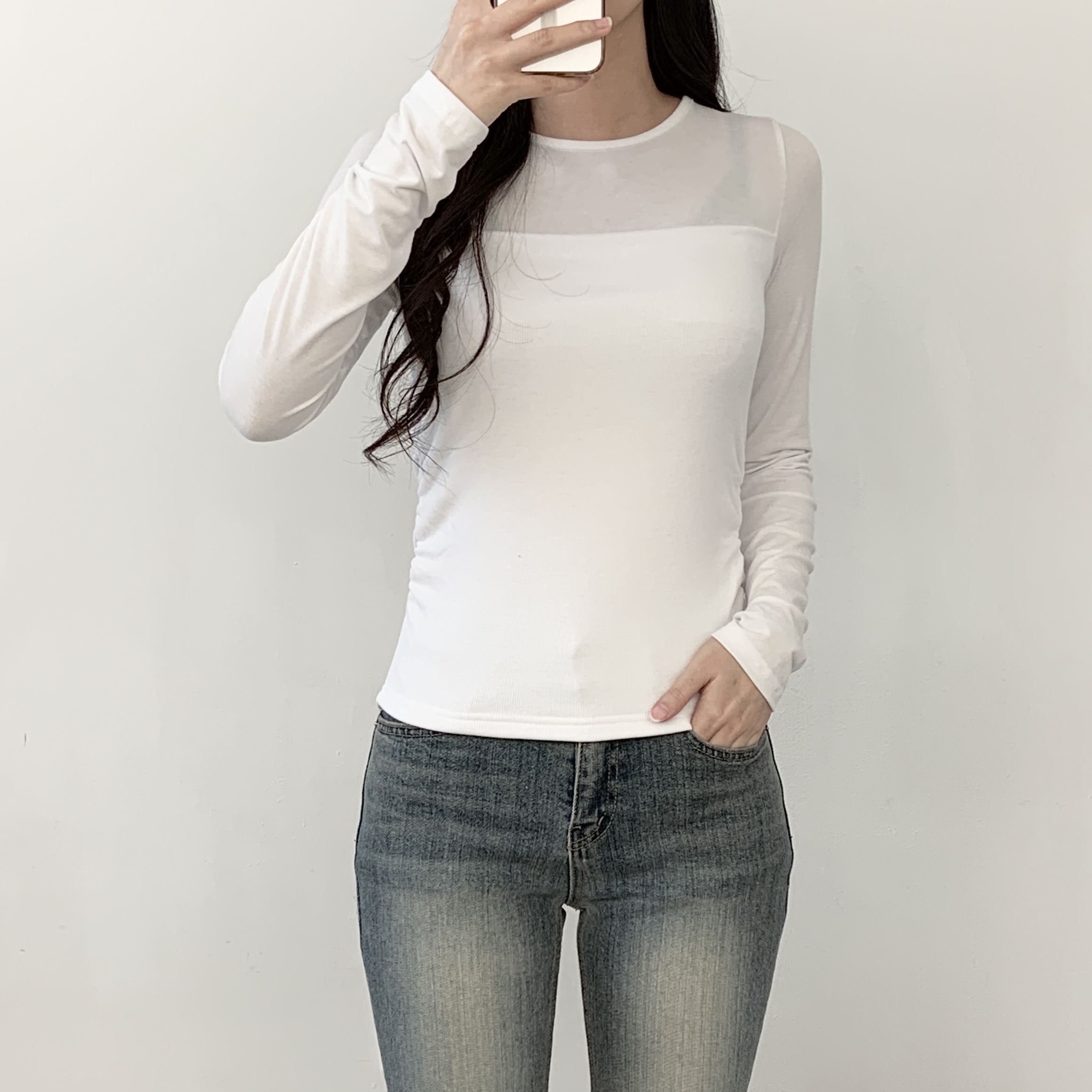 スリムレイヤード風ルーズ長袖Tシャツ | 詳細画像4