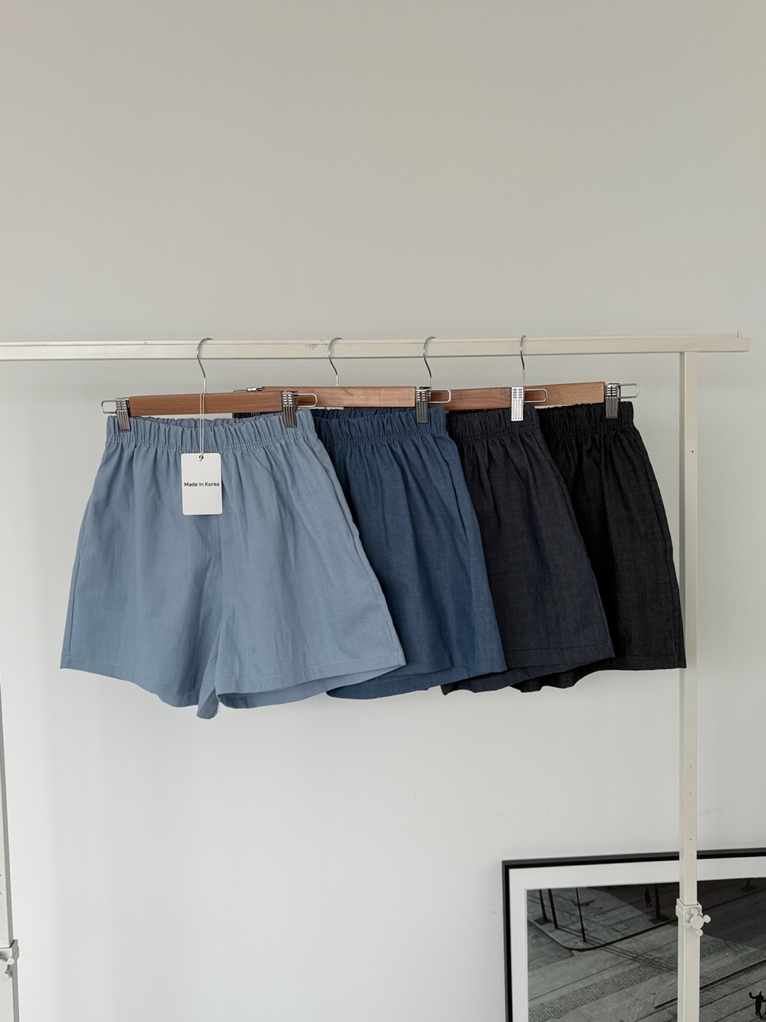 デニムコットンポケットウエストゴムショートショートパンツ | 詳細画像19