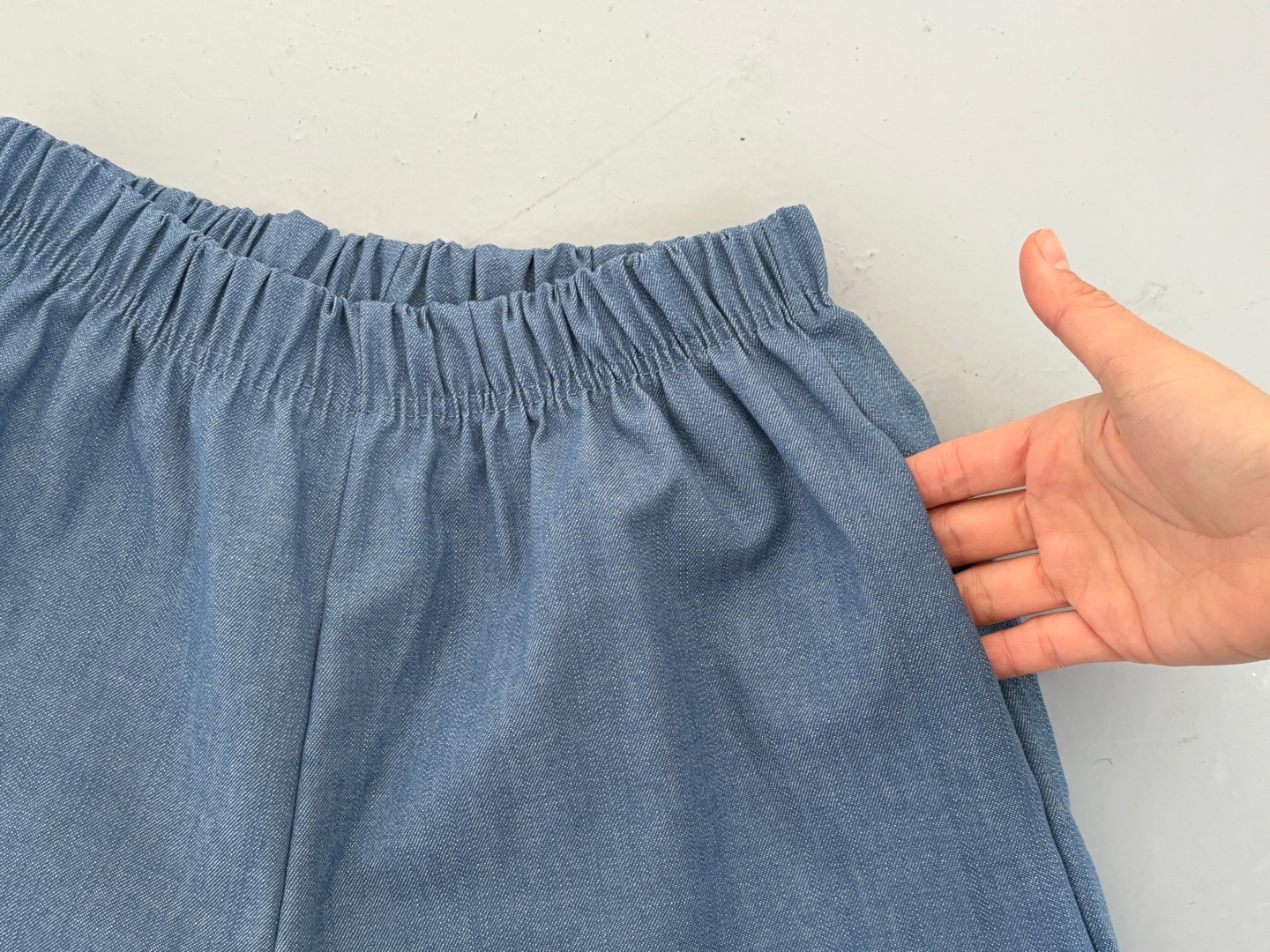 デニムコットンポケットウエストゴムショートショートパンツ | 詳細画像20