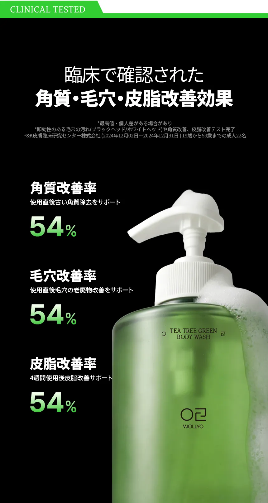 [原料工房] ティーツリー グリーン アクネ ボディーウォッシュ 500ml | 詳細画像10