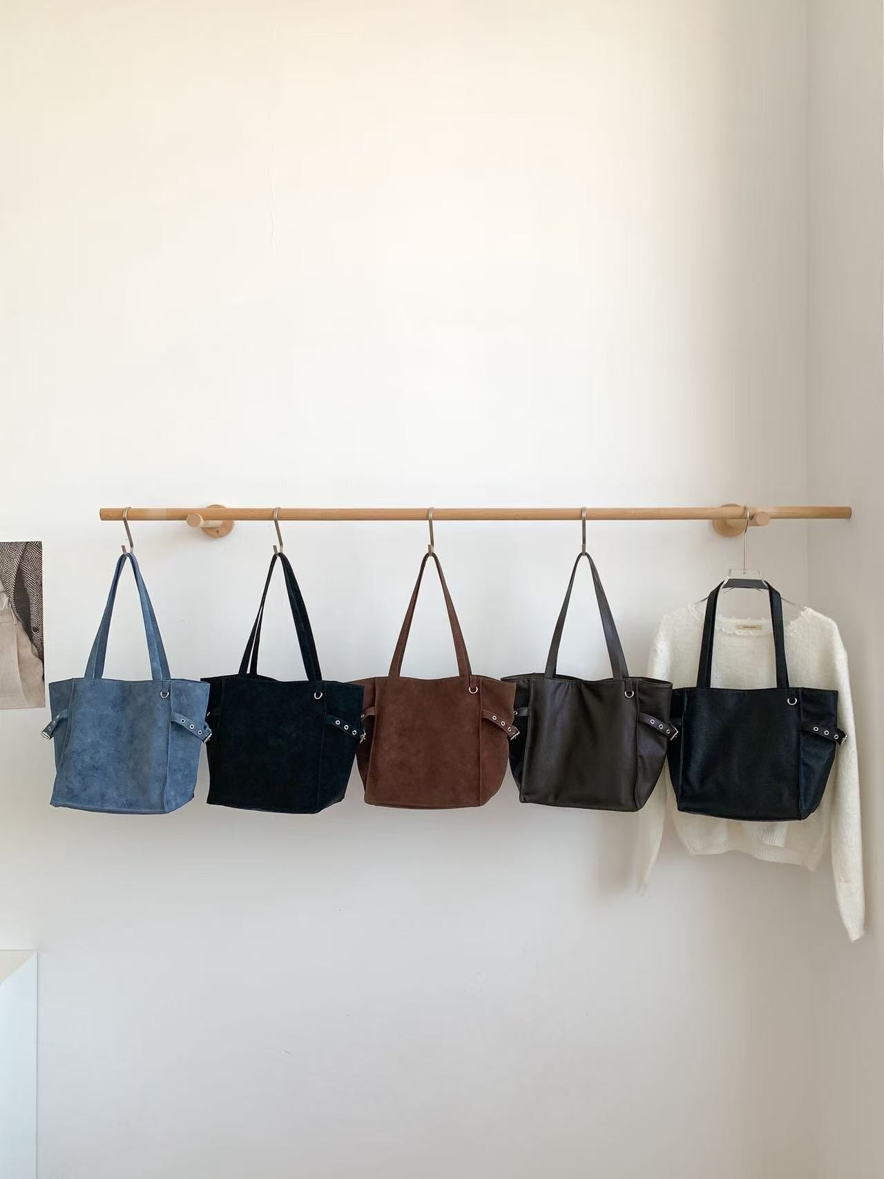 スエード調バックルカラートートバッグ | 詳細画像10